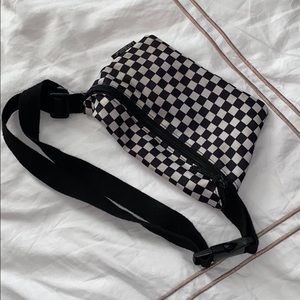 Checkered fanny pack